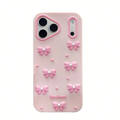 2025 New Design 17, 17 Pro, 17 Pro 3D Cute Cartoon Soft Silicone Shockproof Protective Covers Phone Back