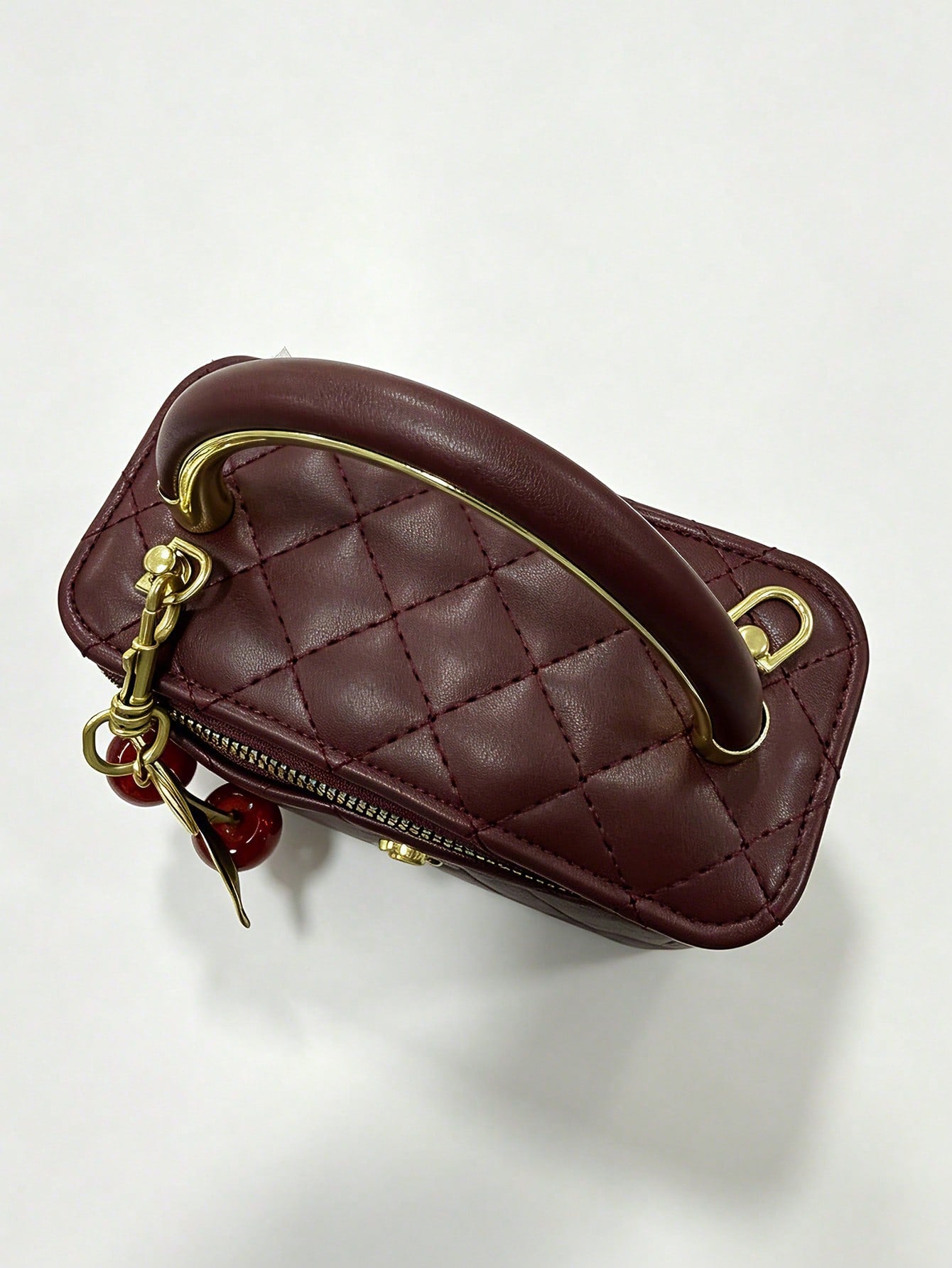 2026 Autumn Burgundy PU Mini Makeup Box Bag, All-Season Portable Handbag With Crossbody And Shoulder Strap For Women Aged 18-40, Suitable For Commuting, Dating, Cafe Gatherings, Travel, Street Shoppin