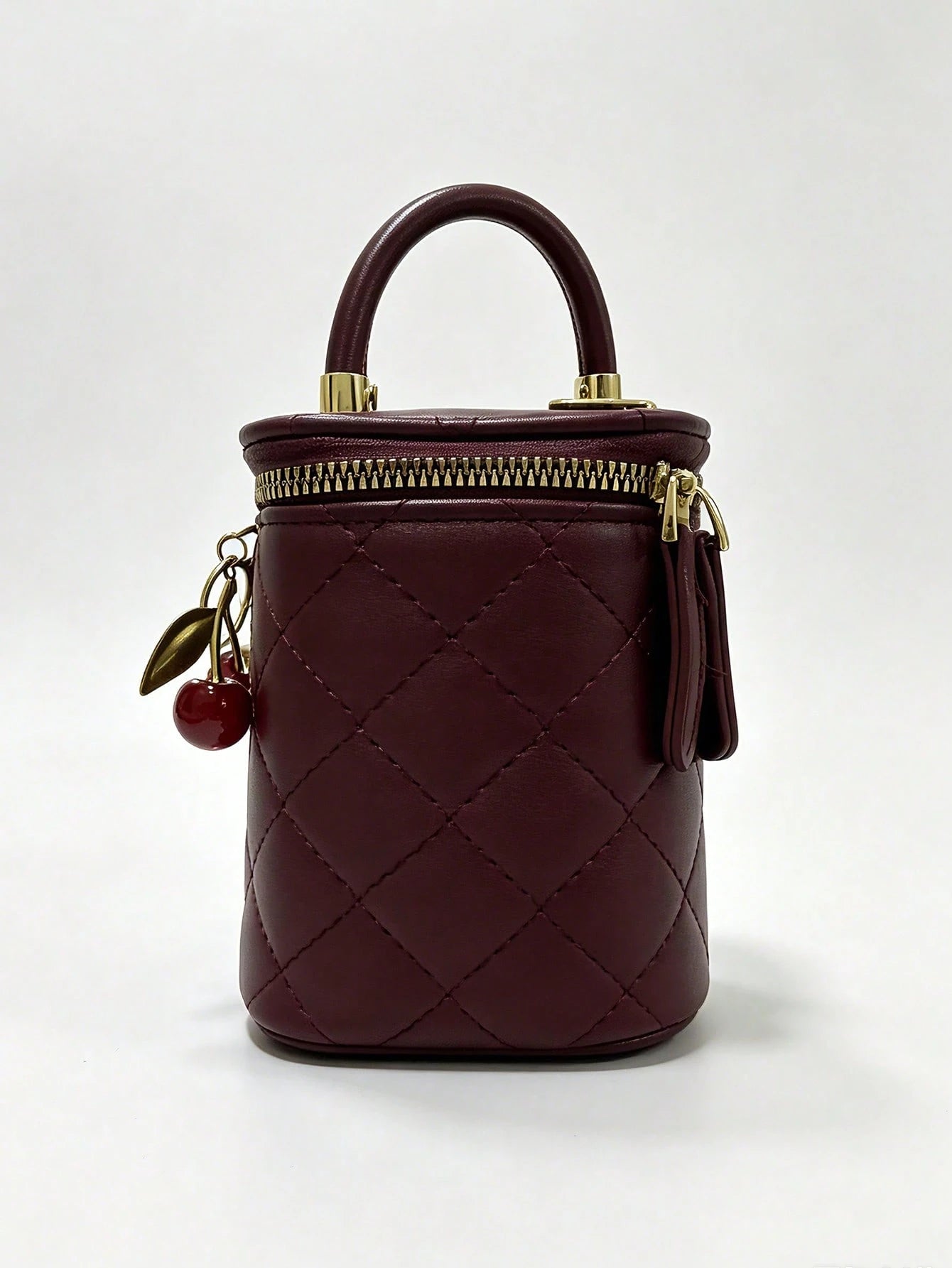 2026 Autumn Burgundy PU Mini Makeup Box Bag, All-Season Portable Handbag With Crossbody And Shoulder Strap For Women Aged 18-40, Suitable For Commuting, Dating, Cafe Gatherings, Travel, Street Shoppin