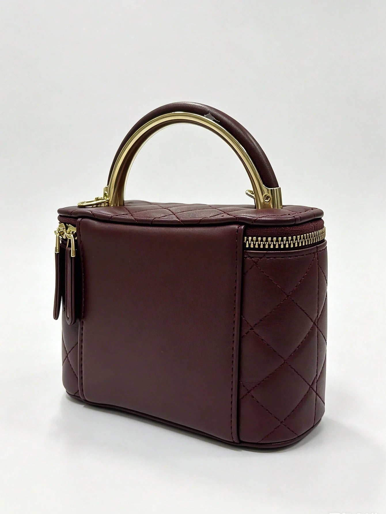 2026 Autumn Burgundy PU Mini Makeup Box Bag, All-Season Portable Handbag With Crossbody And Shoulder Strap For Women Aged 18-40, Suitable For Commuting, Dating, Cafe Gatherings, Travel, Street Shoppin