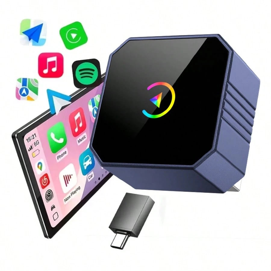 2026 Newest 2-In-1 Wireless CarPlay And Android Auto Car Adapter, Compatible With IOS And Android Devices, Plug And Play, Fast Connection, No Lag, Wireless Adapter