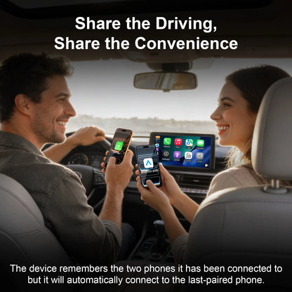 2026 Newest 2-In-1 Wireless CarPlay And Android Auto Car Adapter, Compatible With IOS And Android Devices, Plug And Play, Fast Connection, No Lag, Wireless Adapter