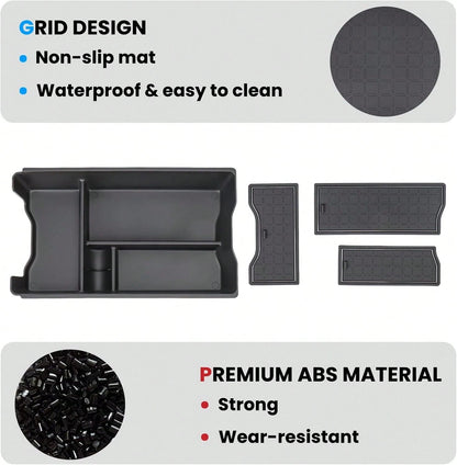 2026 T/O/Y/O/T/A RAV4 Center Console Organizer Tray, ABS Armrest Storage Box Insert Car Interior Accessories