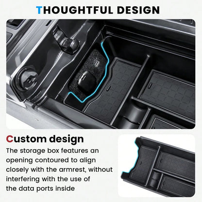 2026 T/O/Y/O/T/A RAV4 Center Console Organizer Tray, ABS Armrest Storage Box Insert Car Interior Accessories