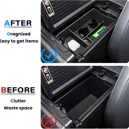 2026 T/O/Y/O/T/A RAV4 Center Console Organizer Tray, ABS Armrest Storage Box Insert Car Interior Accessories