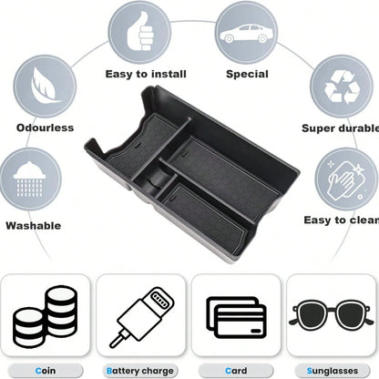 2026 T/O/Y/O/T/A RAV4 Center Console Organizer Tray, ABS Armrest Storage Box Insert Car Interior Accessories