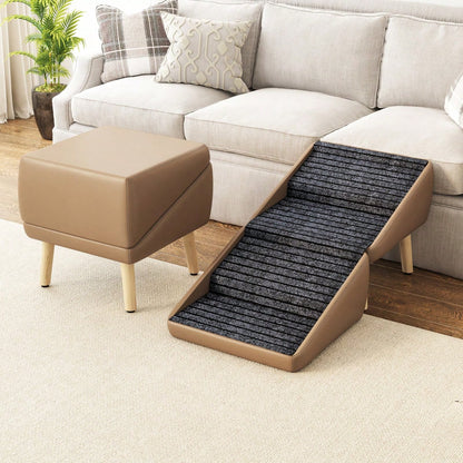 2026 Upgraded Dog Ramp For Couch, Small Dog Ramp For Sofa, 6 Adjustable Height From 14'' To 25", Portable Stable Pet Steps With Non-Slip Pad, Pet Ramps Use For Sofa Couch Stairs