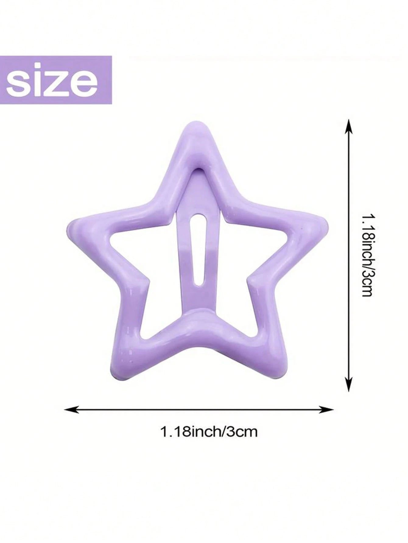 20pcs/Pack Colorful Star Shape Hair Clips, Cute Hair Accessories For Baby & Kids
