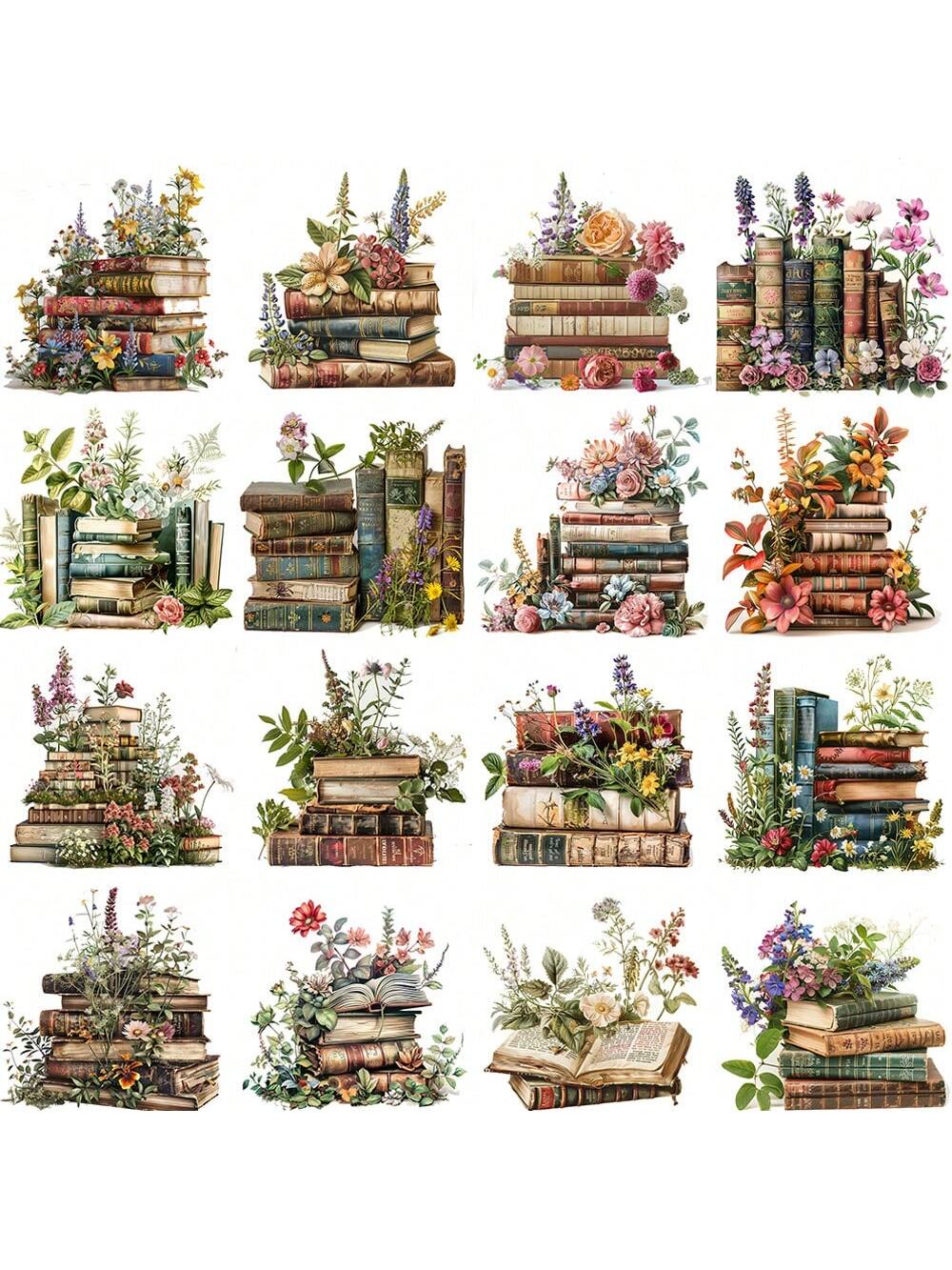 20PCS Retro Magic Books Stickers Pack Varied For DIY Crafts Projects Scrapbooking Luggage Laptop Notebook Journaling Photo Album Decor Stationery Accessories Aesthetic Decoration Decals