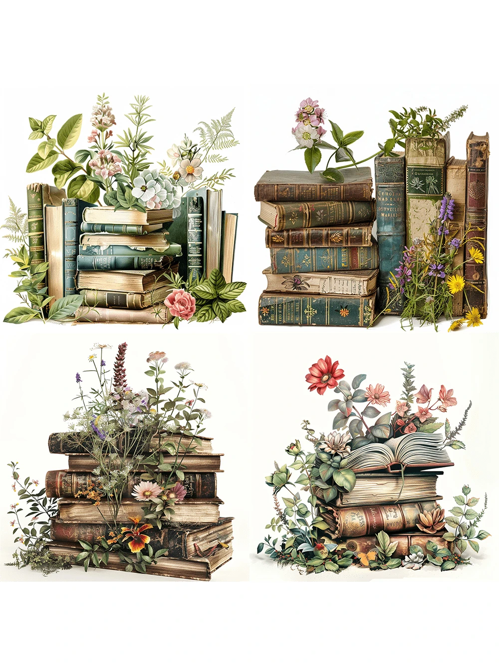 20PCS Retro Magic Books Stickers Pack Varied For DIY Crafts Projects Scrapbooking Luggage Laptop Notebook Journaling Photo Album Decor Stationery Accessories Aesthetic Decoration Decals