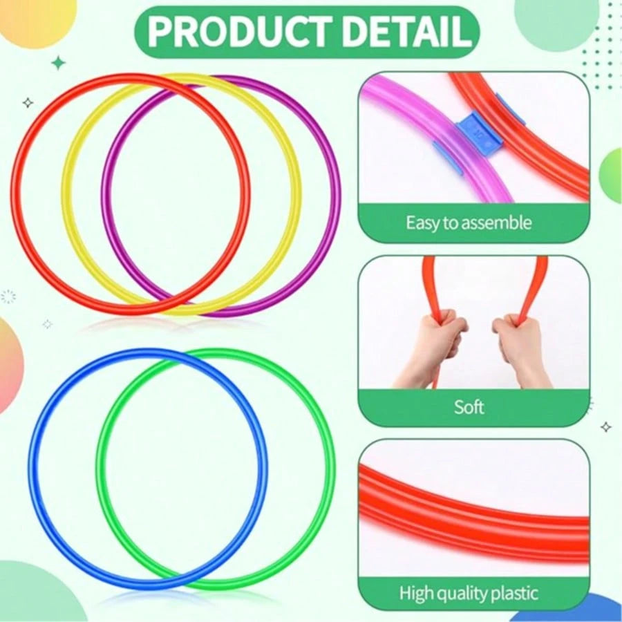21pcs Agility Ladder Ring Set, 38CM Speed Training Obstacle Rings, Non-Slip Football Training Cones, Sports Training Fitness Equipment