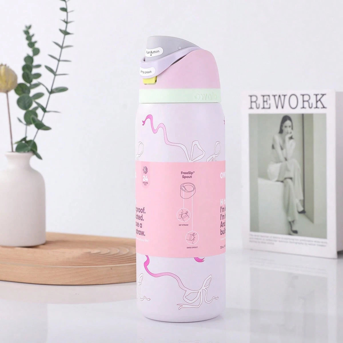 24/Oz/32 Oz Water Bottle Cup Vacuum Water Bottle Drinkware Tumbler Stainless Steel Thermal Mug Original Cold Hot Cup Owal'o