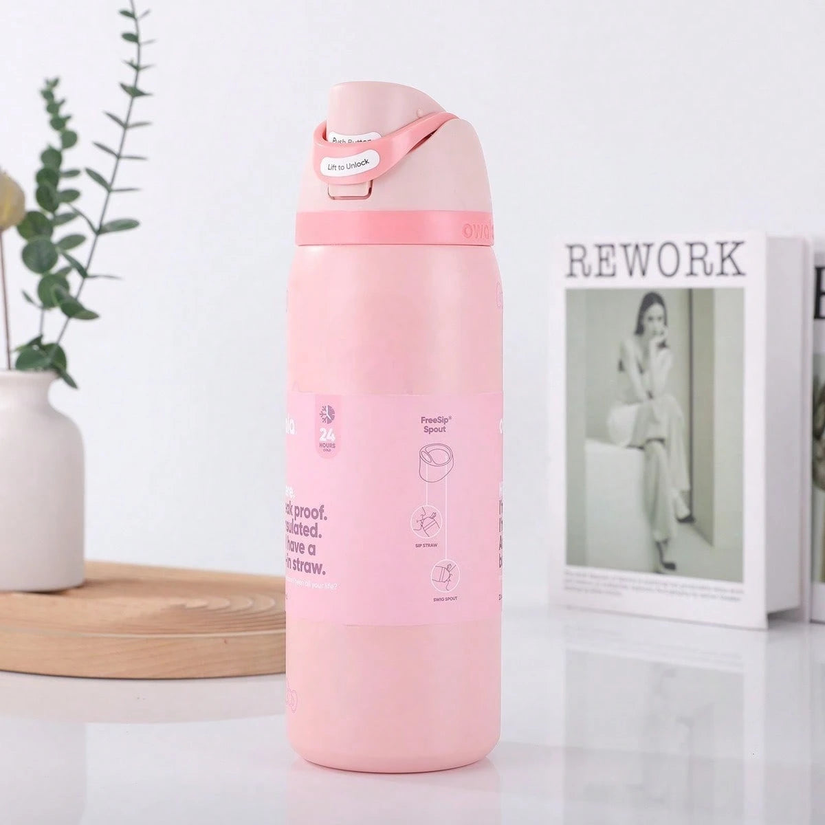 24/Oz/32 Oz Water Bottle Cup Vacuum Water Bottle Drinkware Tumbler Stainless Steel Thermal Mug Original Cold Hot Cup Owal'o