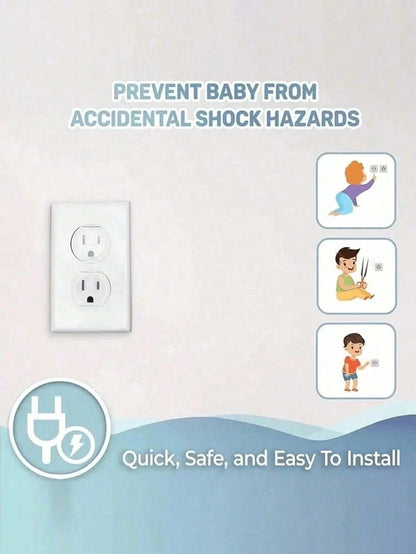 25pcs Baby Outlet Covers, Transparent Child Safety Electrical Protection Caps, EU Power Socket Electrical Socket, Child Plug Protection Covers