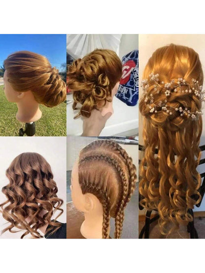 26 Inch Smooth Hairstyle Training Head Model, Cosmetology Mannequin Head For Straight Hair, Braiding, Curling, Cutting Practice, Christmas Gift