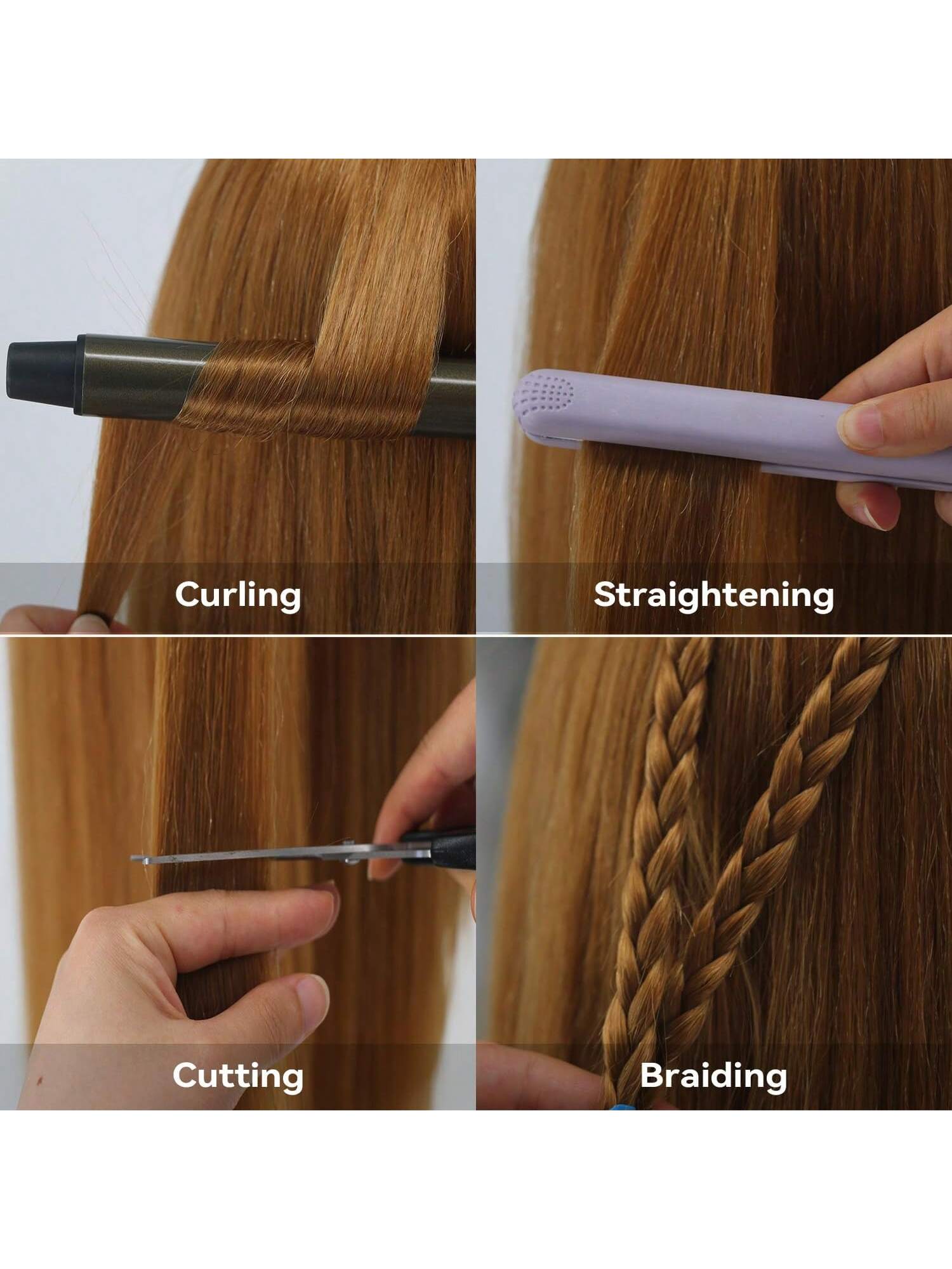 26 Inch Smooth Hairstyle Training Head Model, Cosmetology Mannequin Head For Straight Hair, Braiding, Curling, Cutting Practice, Christmas Gift