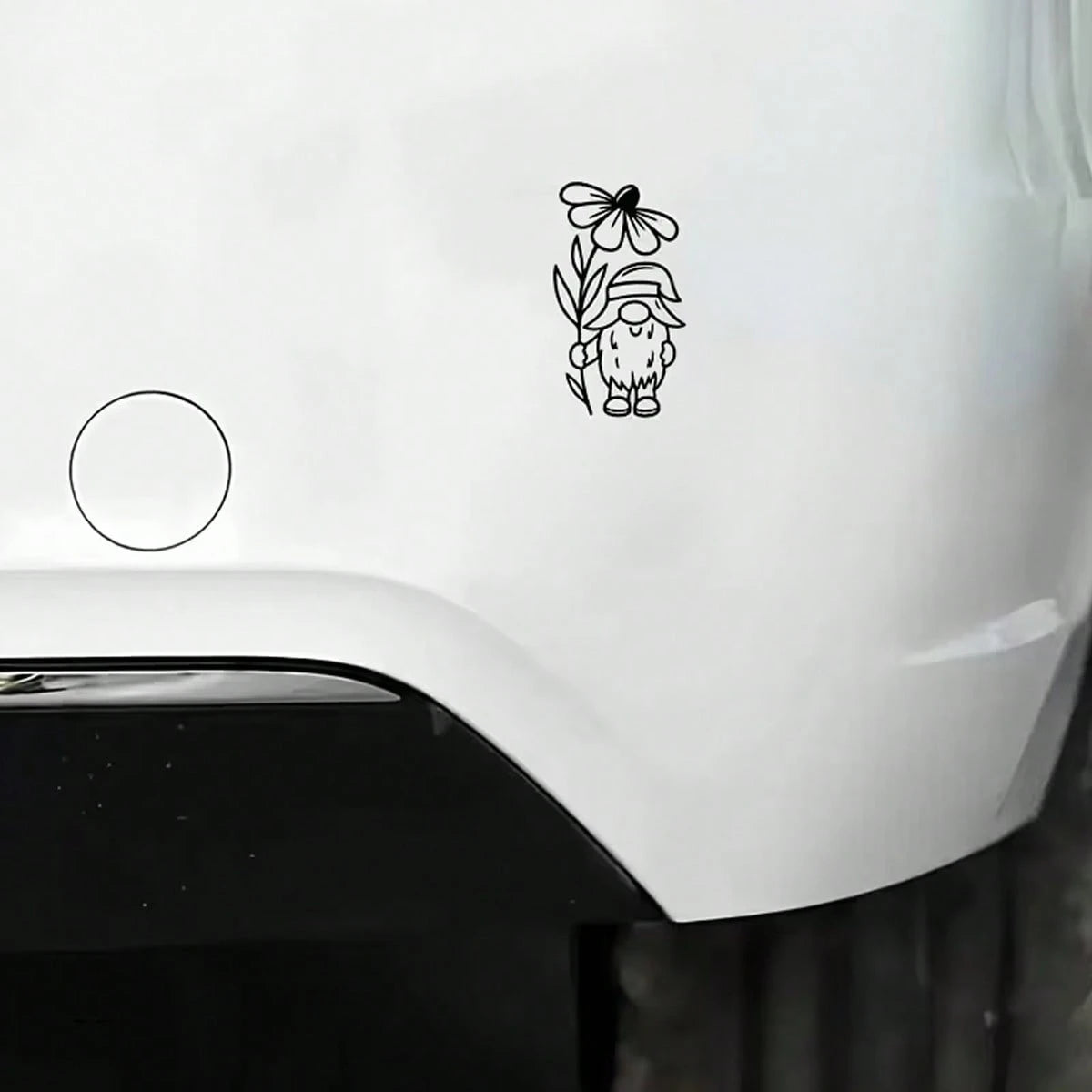 2D Flat Stickers, Flower Little Dwarf Car Stickers, Cute Cartoon Design Vinyl Car Stickers, Stylish Car Body Decorations, Suitable For Car Bodies, Windows, Doors, Trunks, Motorcycles, And Can Cover Sc