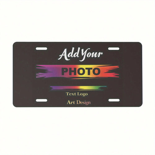 2D Plane- [] 1 Material 2D Plane 12X 6inch Photo License Plate Available- Can Be Personalized With Text, Logos, And Artistic Designs- Durable Aluminum Frame, Suitable For Car, Truck, And Store App