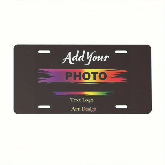 2D Plane- [] 1 Material 2D Plane 12X 6inch Photo License Plate Available- Can Be Personalized With Text, Logos, And Artistic Designs- Durable Aluminum Frame, Suitable For Car, Truck, And Store App