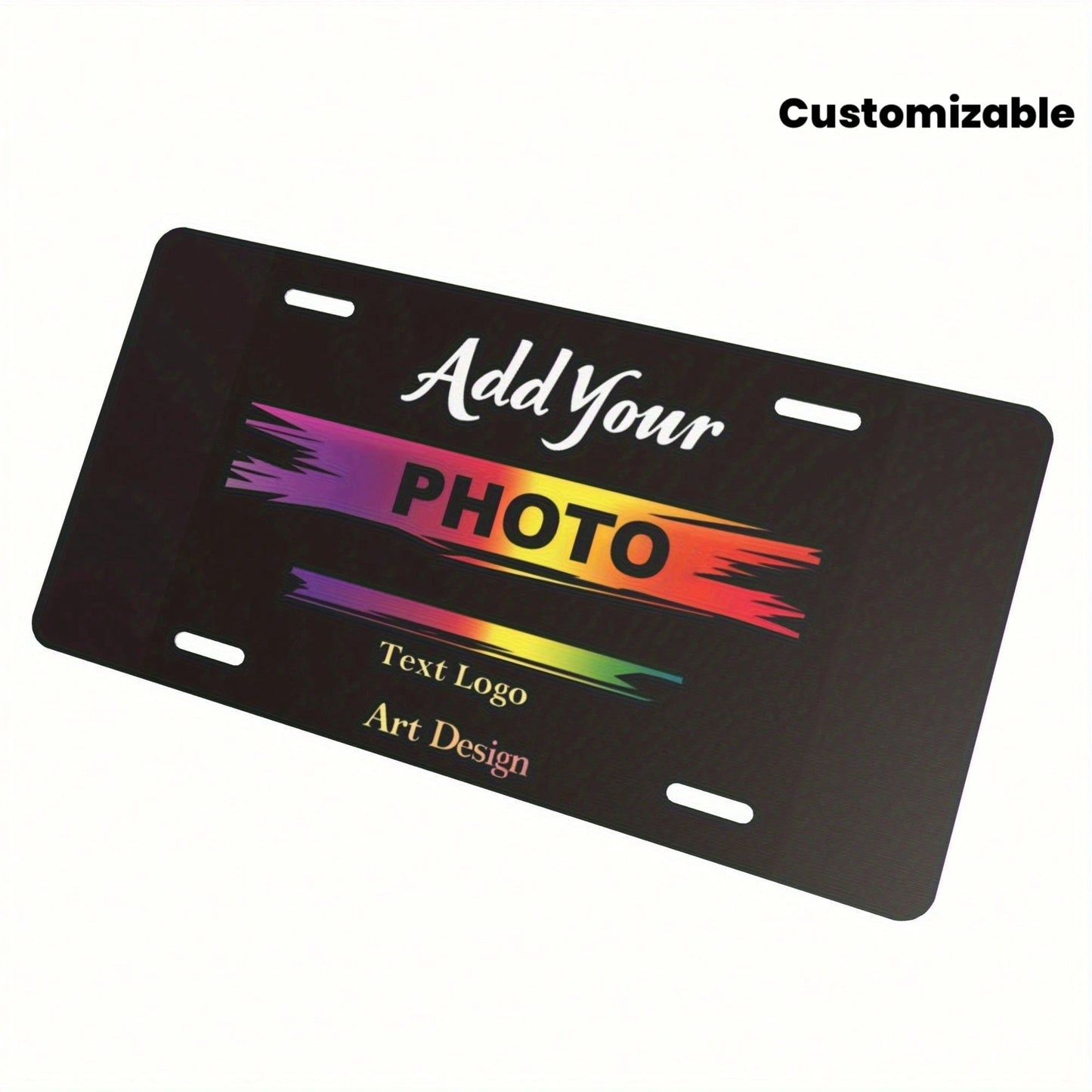 2D Plane- [] 1 Material 2D Plane 12X 6inch Photo License Plate Available- Can Be Personalized With Text, Logos, And Artistic Designs- Durable Aluminum Frame, Suitable For Car, Truck, And Store App