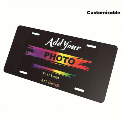 2D Plane- [] 1 Material 2D Plane 12X 6inch Photo License Plate Available- Can Be Personalized With Text, Logos, And Artistic Designs- Durable Aluminum Frame, Suitable For Car, Truck, And Store App