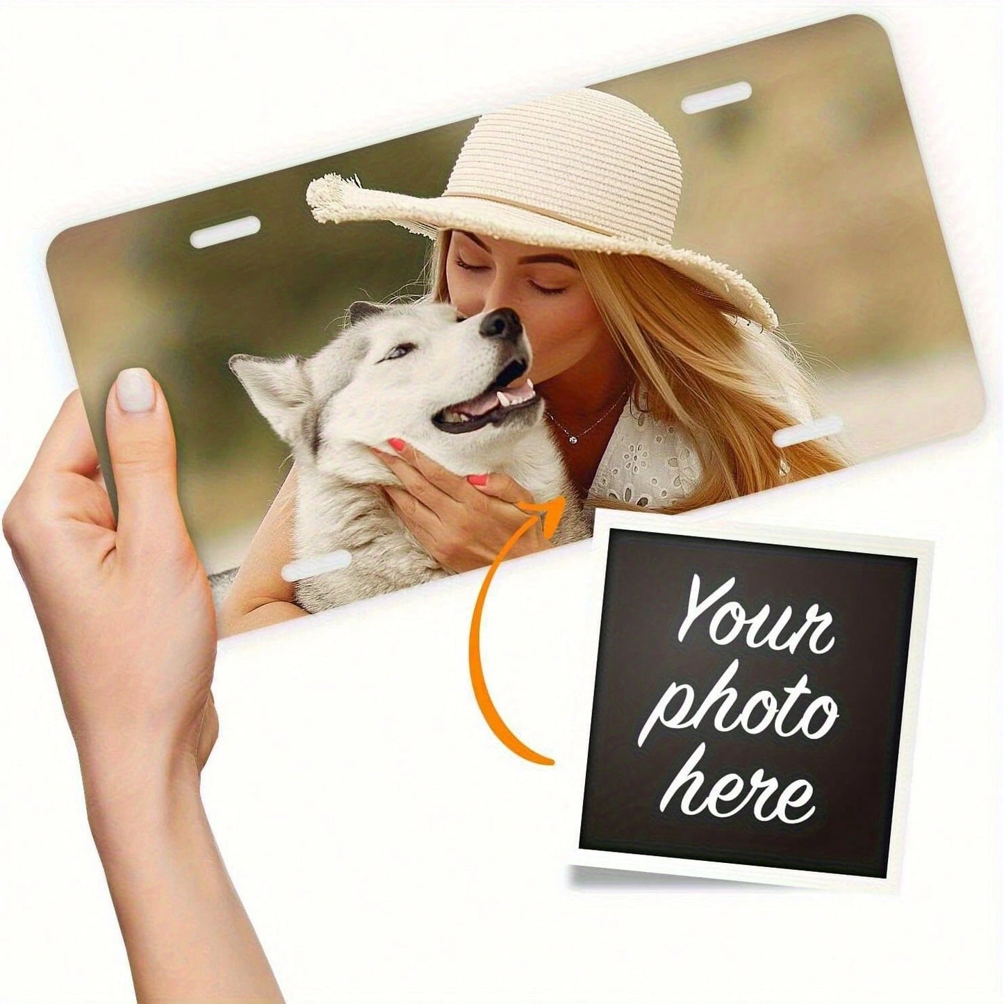 2D Plane- [] 1 Material 2D Plane 12X 6inch Photo License Plate Available- Can Be Personalized With Text, Logos, And Artistic Designs- Durable Aluminum Frame, Suitable For Car, Truck, And Store App