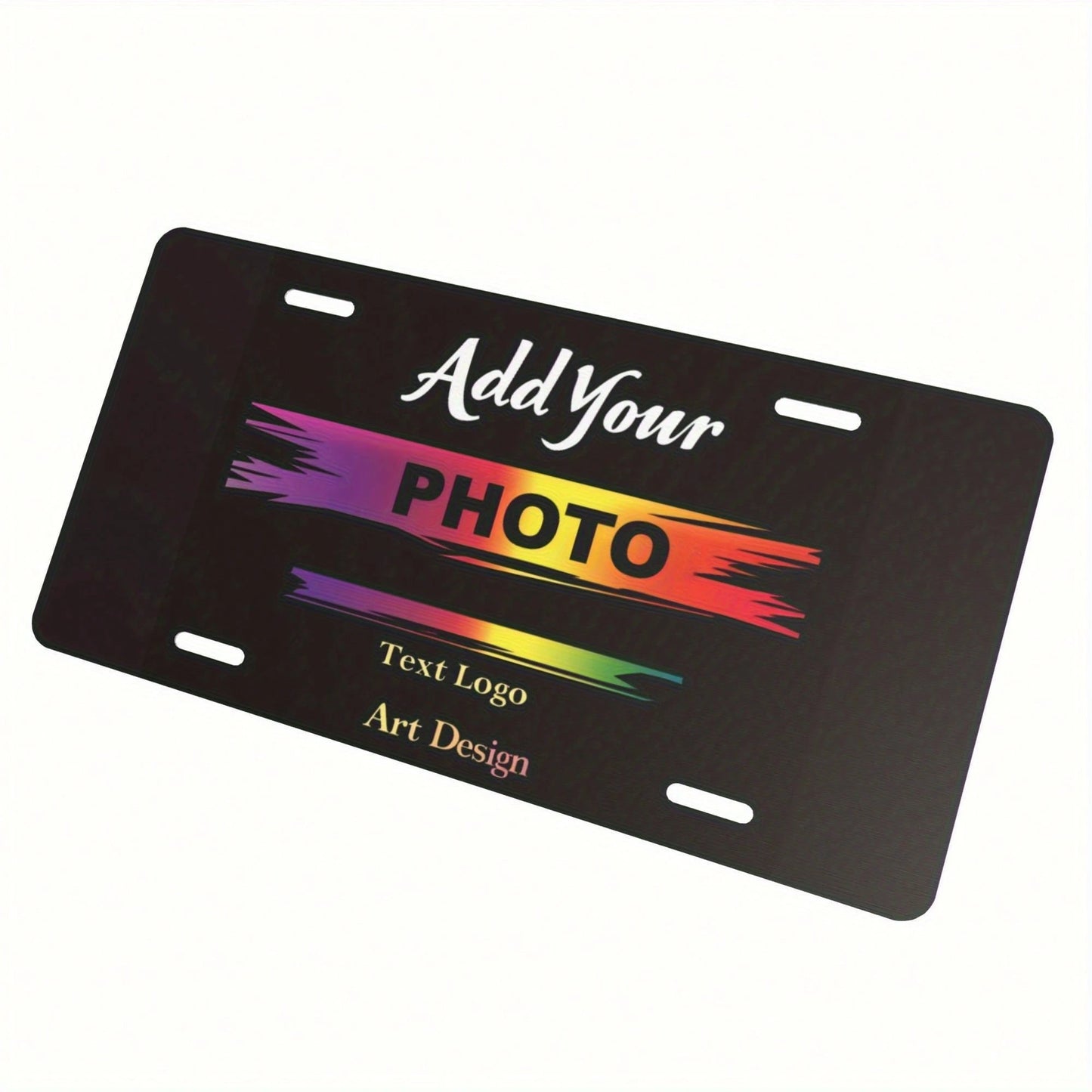 2D Plane- [] 1 Material 2D Plane 12X 6inch Photo License Plate Available- Can Be Personalized With Text, Logos, And Artistic Designs- Durable Aluminum Frame, Suitable For Car, Truck, And Store App