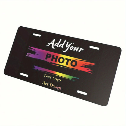2D Plane- [] 1 Material 2D Plane 12X 6inch Photo License Plate Available- Can Be Personalized With Text, Logos, And Artistic Designs- Durable Aluminum Frame, Suitable For Car, Truck, And Store App