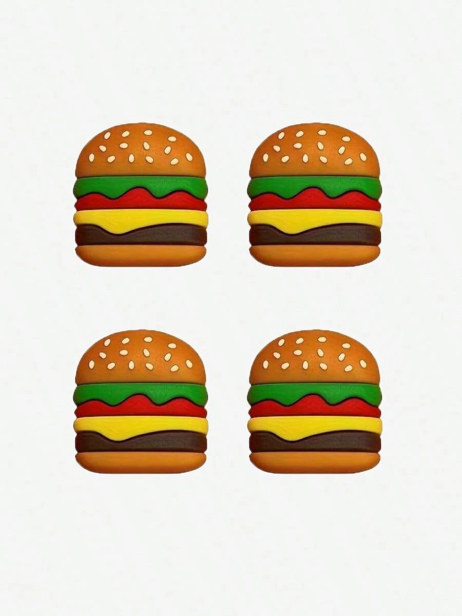 2pcs/4pcs Burger Hot Dog Cable Protection Cover Cartoon Anti-Break, Charging Cable Protection Cover