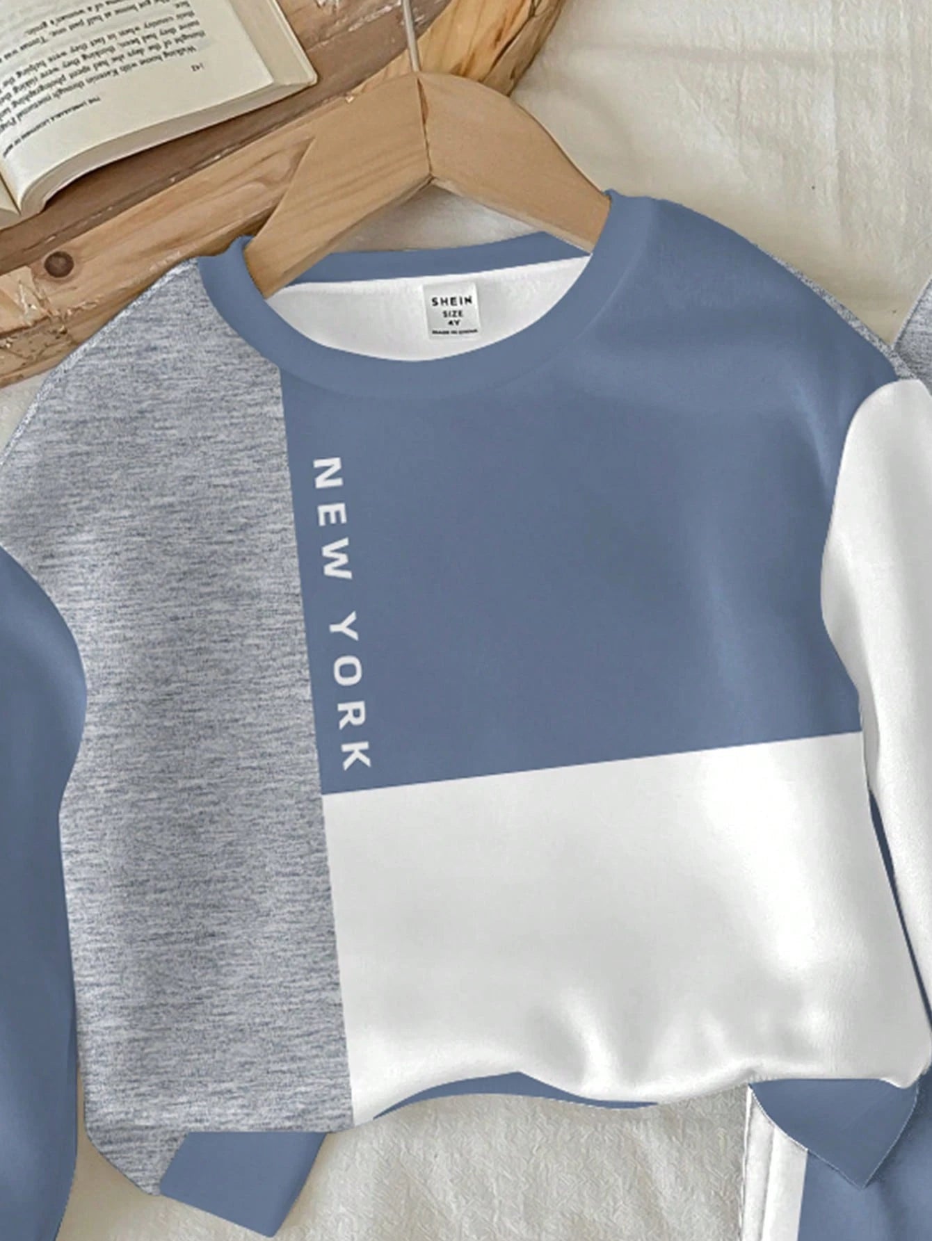 2pcs Baby Boy Color Block Letter Print Crew Neck Long Sleeve Autumn Winter Top And Pants Casual Outfit