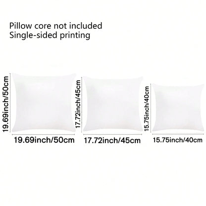 2PCS Black And White Mandala Floral Square Pillow Cover, Minimalist Modern Bohemian Neutral Home Decor Pillow Cover, Single-Sided, Pillow Insert Not Included