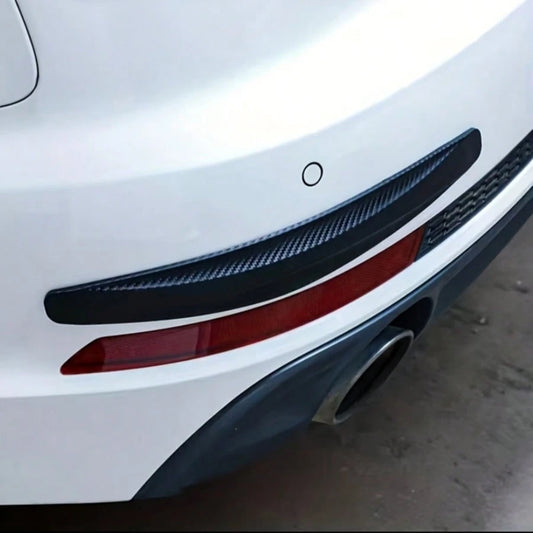 2pcs Car Bumper Guard Covers- Durable Plastic & Rubber Front And Rear Bumper Corner Protectors, Vehicle Scratch Protection| Carbon Fiber Appearance| Rubber Protection