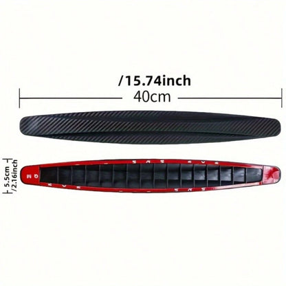 2pcs Car Bumper Guard Covers- Durable Plastic & Rubber Front And Rear Bumper Corner Protectors, Vehicle Scratch Protection| Carbon Fiber Appearance| Rubber Protection