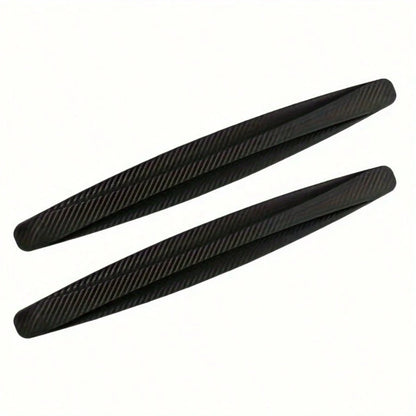 2pcs Car Bumper Guard Covers- Durable Plastic & Rubber Front And Rear Bumper Corner Protectors, Vehicle Scratch Protection| Carbon Fiber Appearance| Rubber Protection