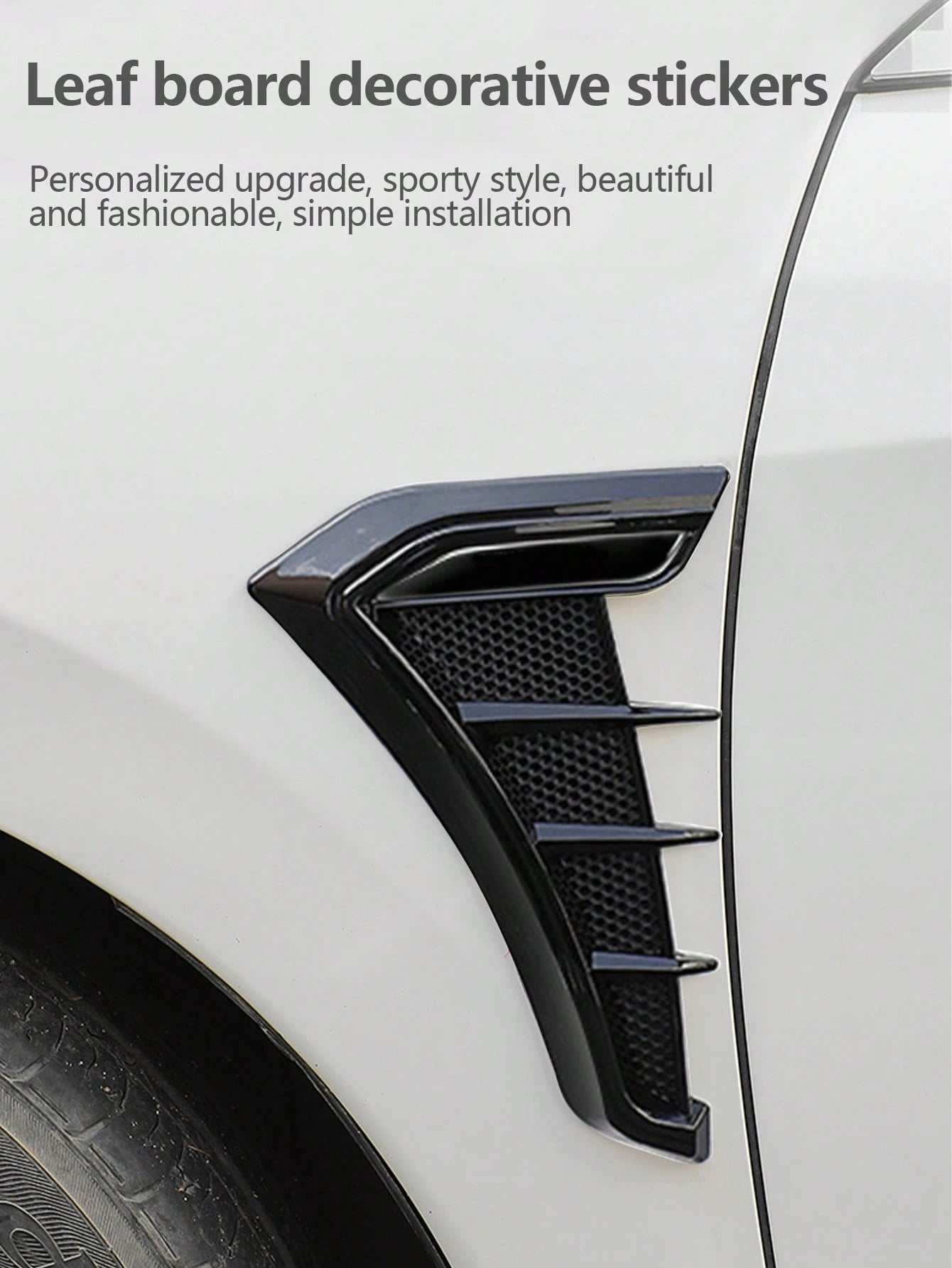 2pcs Car Decorative Stickers, Universal Side Vent Outlet Stickers, Stickers (2 Types Of Adhesive Backing Randomly Sent)