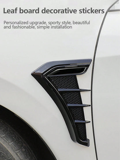 2pcs Car Decorative Stickers, Universal Side Vent Outlet Stickers, Stickers (2 Types Of Adhesive Backing Randomly Sent)