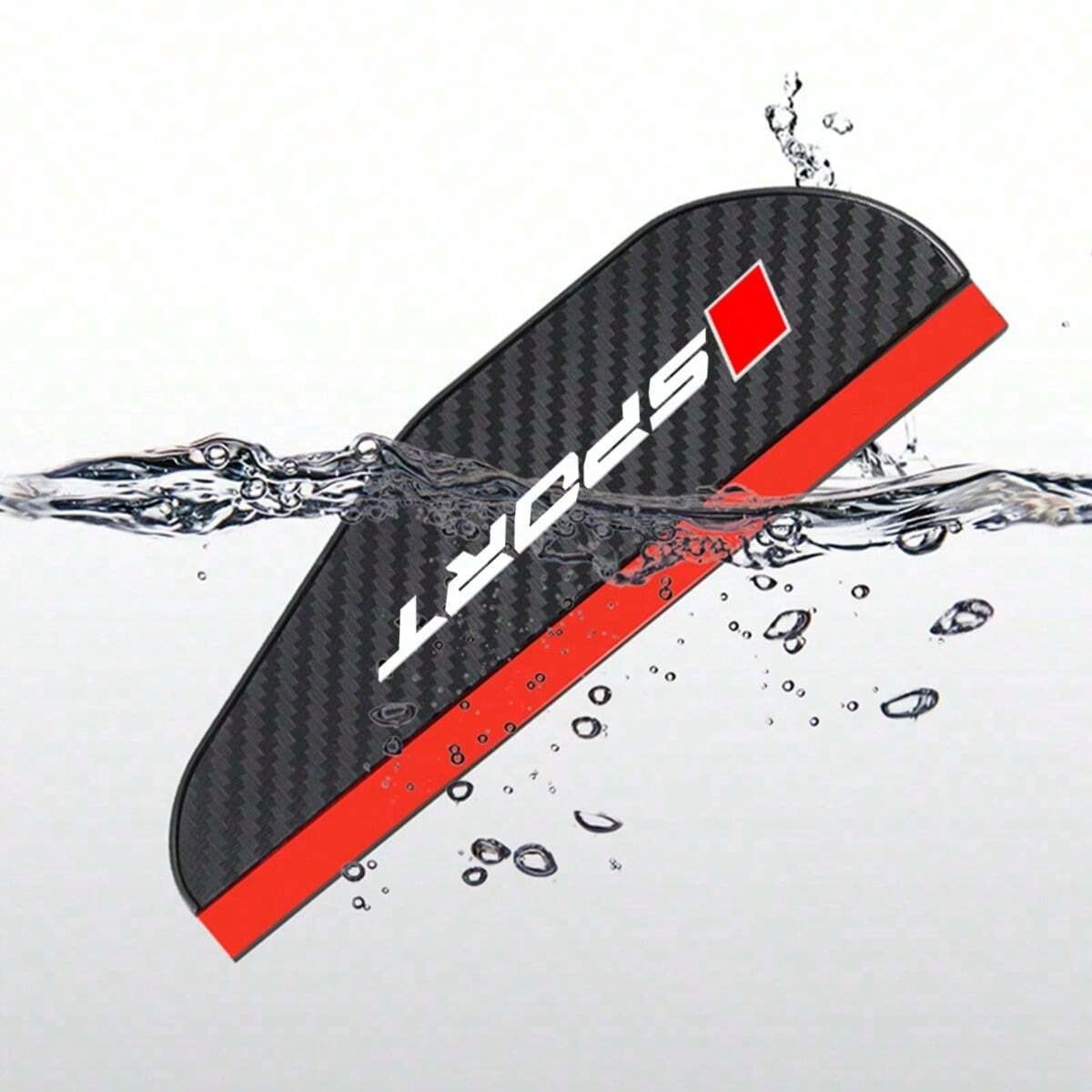 2pcs Car Rearview Mirror Rain Cover, Carbon Fiber Texture Mirror Sunshade, Side Mirror Rain & Snow Shield, Suitable For Most Audi Models
