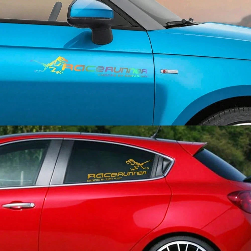 2PCS Car Side PVC Stickers Graphics Dinosaur Vinyl Film Trim Decals Universal Auto Tuning Accessories Body External Decoration