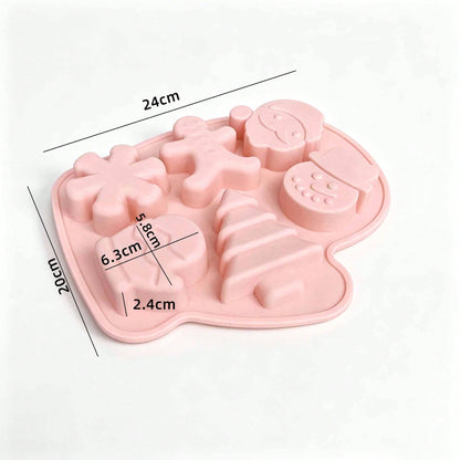 2pcs Christmas Silicone Soap Molds, Snowman & Christmas Tree Shapes, DIY Resin Wax Plaster Decoration Craft Molds