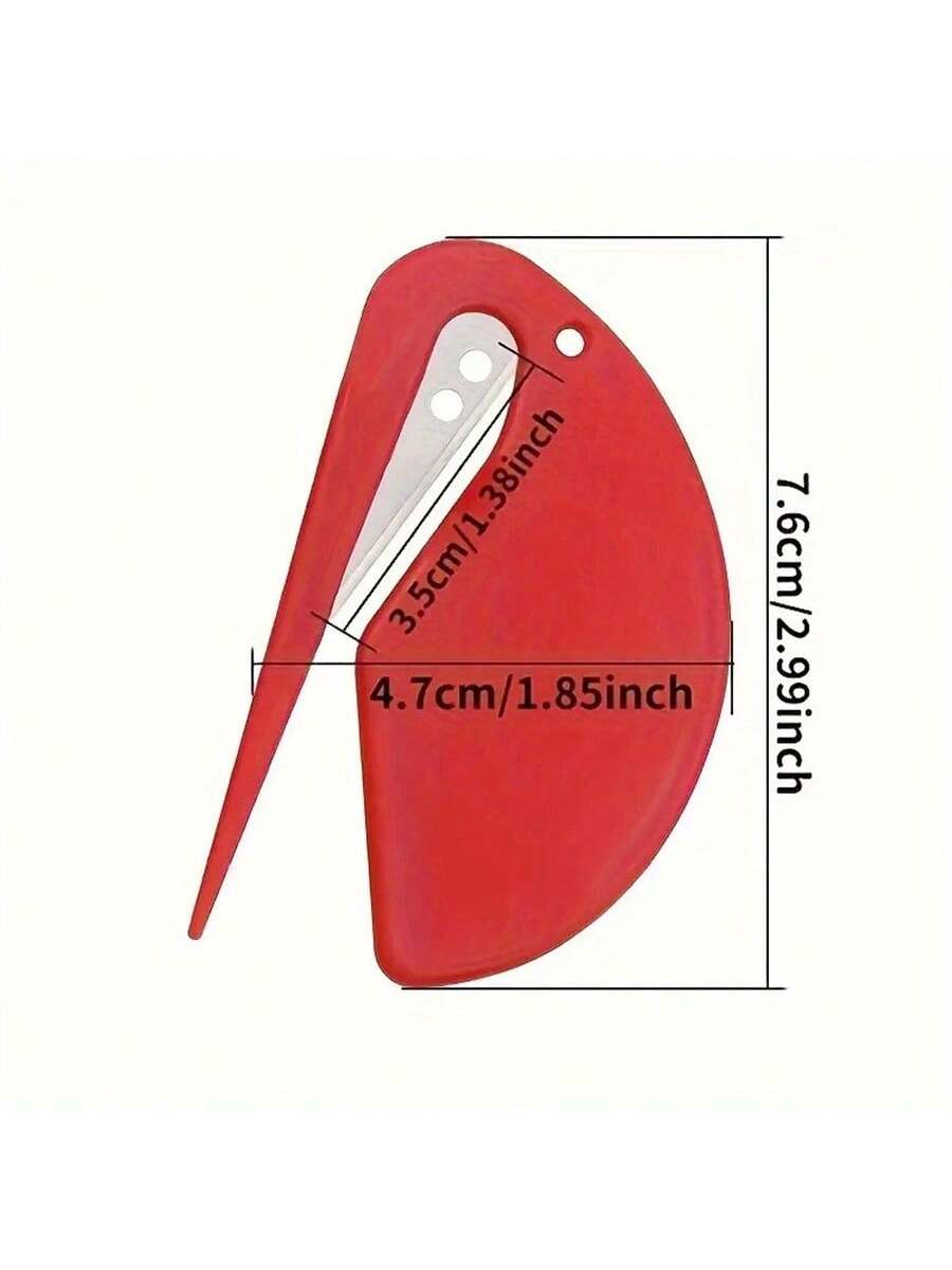 2PCS Compact Plastic Letter Opener- Durable, Multifunctional, Perfect For School And Office Supplies- Available In Vibrant Colors