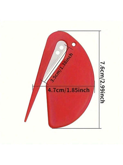 2PCS Compact Plastic Letter Opener- Durable, Multifunctional, Perfect For School And Office Supplies- Available In Vibrant Colors