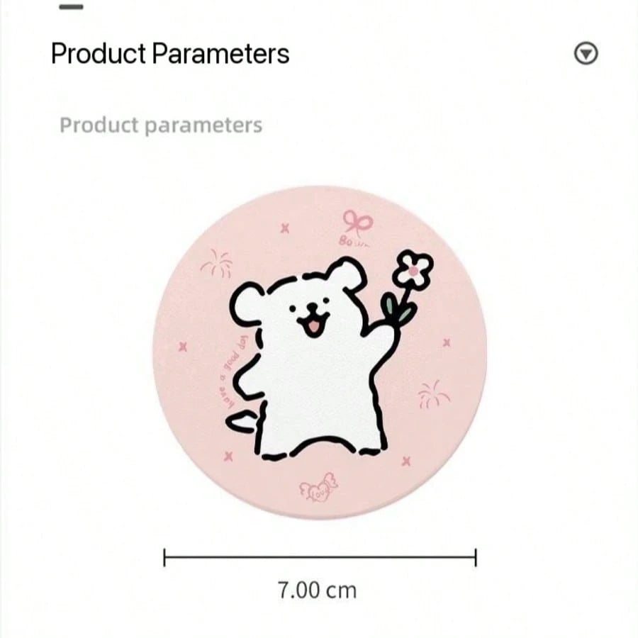 2pcs Cute Line Drawing Dog Car Cup Holder Coasters, High-End Car Interior Accessories, Couple Set