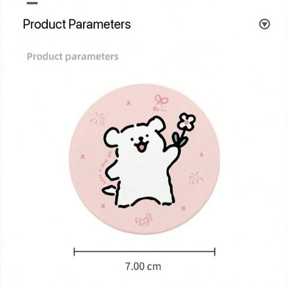 2pcs Cute Line Drawing Dog Car Cup Holder Coasters, High-End Car Interior Accessories, Couple Set