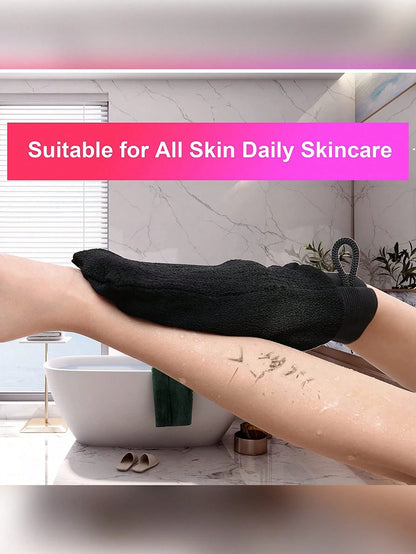 2pcs Deep Exfoliating Mitt- 100% Viscose Fiber Scrub Glove For Cleaning Skin And Sloughing Off Dead Skin And Dirt, Bath And Body Works, Shower, Living Room Home Bedroom Bathroom House Decor, Travel S