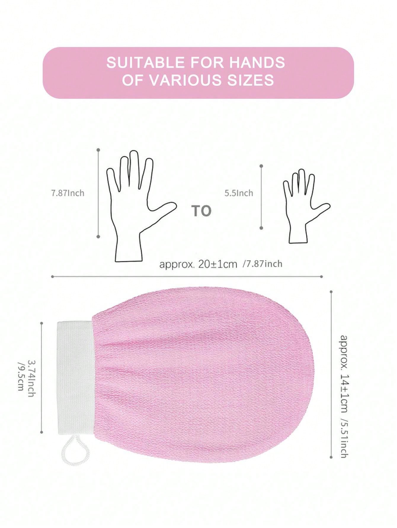 2pcs Deep Exfoliating Mitt- 100% Viscose Fiber Scrub Glove For Cleaning Skin And Sloughing Off Dead Skin And Dirt, Bath And Body Works, Shower, Living Room Home Bedroom Bathroom House Decor, Travel S
