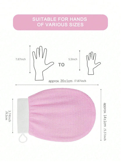 2pcs Deep Exfoliating Mitt- 100% Viscose Fiber Scrub Glove For Cleaning Skin And Sloughing Off Dead Skin And Dirt, Bath And Body Works, Shower, Living Room Home Bedroom Bathroom House Decor, Travel S