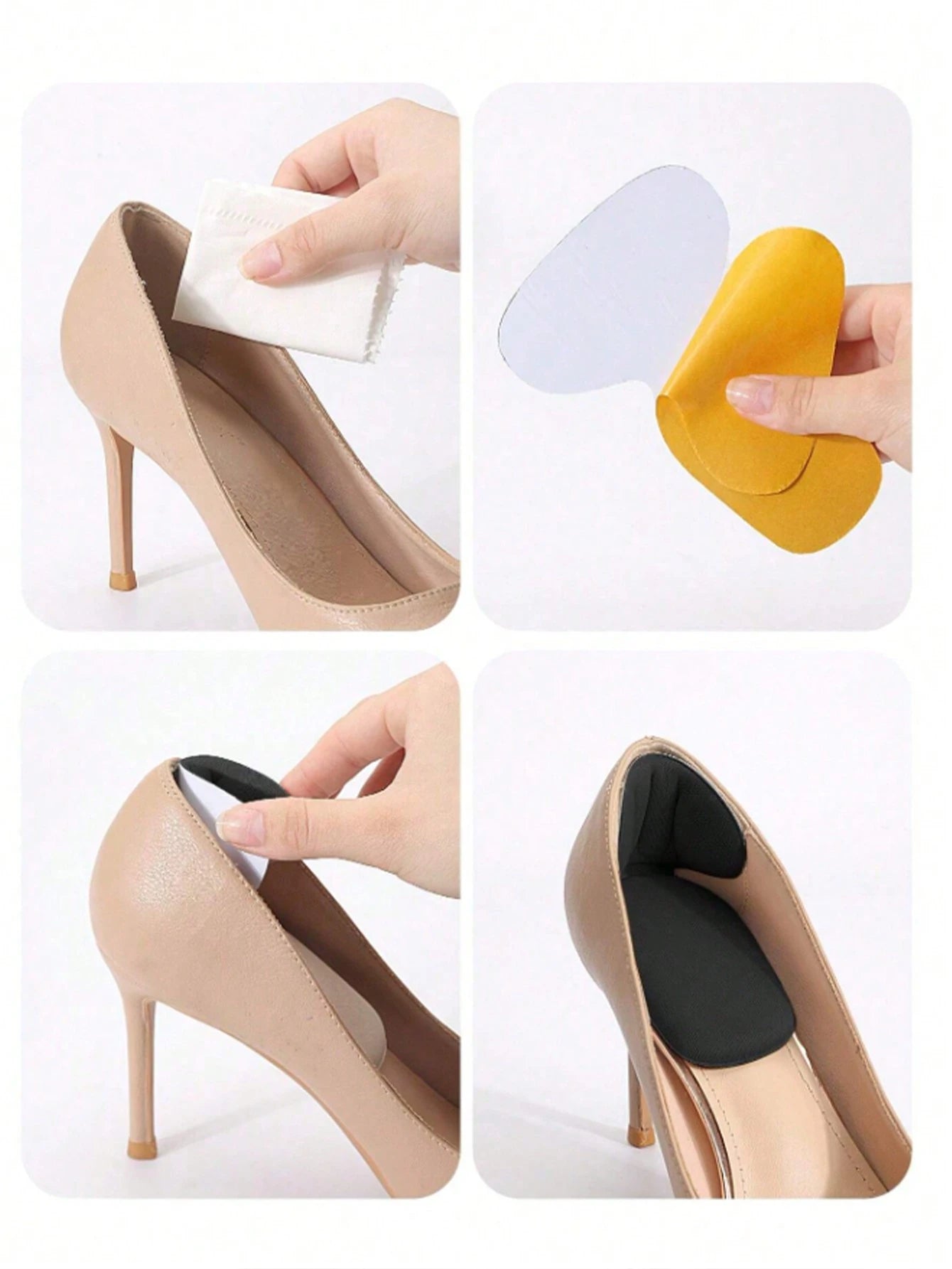 2pcs Heel Pads Inserts For Loose Shoes, Fit Men And Women With Too Large Shoes, Improve Shoe Fit And Comfort By Cushioning Heel, Prevent Slipping And Blisters For Outdoor, Sport, Travel, Household, Of