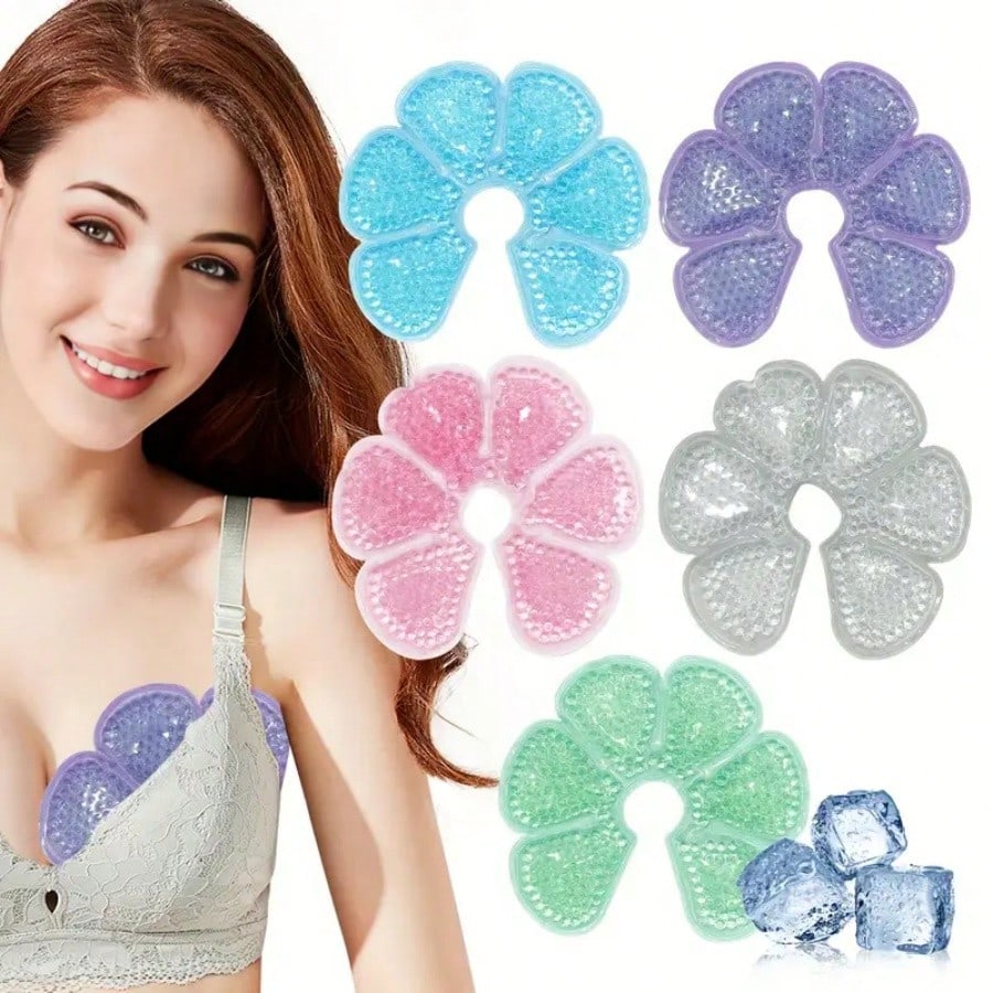 2pcs Hot & Cold Breast Pads- Essential Breastfeeding Support For Moms, PVC Material