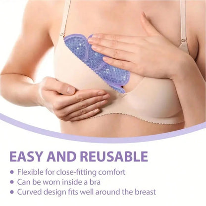 2pcs Hot & Cold Breast Pads- Essential Breastfeeding Support For Moms, PVC Material
