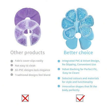 2pcs Hot & Cold Breast Pads- Essential Breastfeeding Support For Moms, PVC Material
